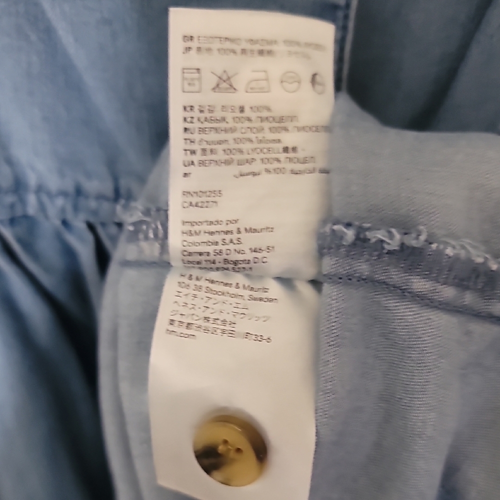 H&M Light Blue Button-Front Maxi Dress - Picture 4 of 9